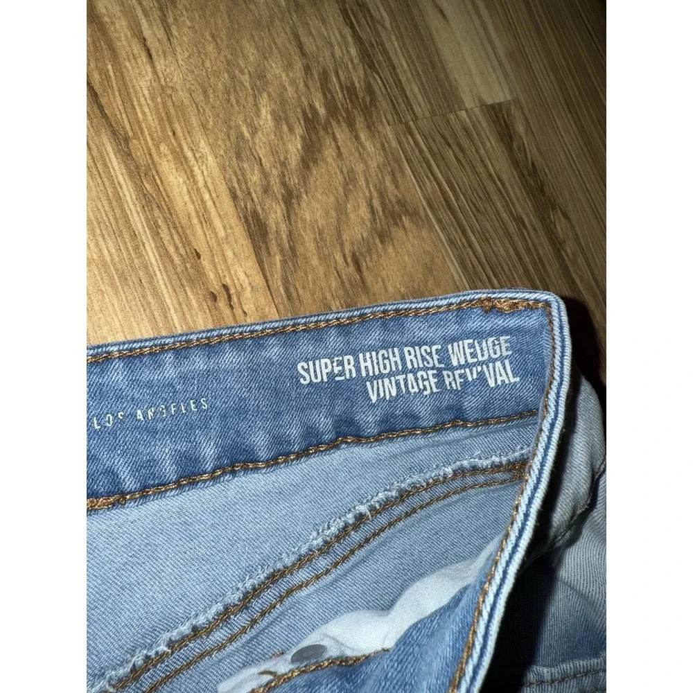 Rewash Womens Shorts Size 7 28 Blue Denim Stretch High Rise‎ Cheeky Hot Pants